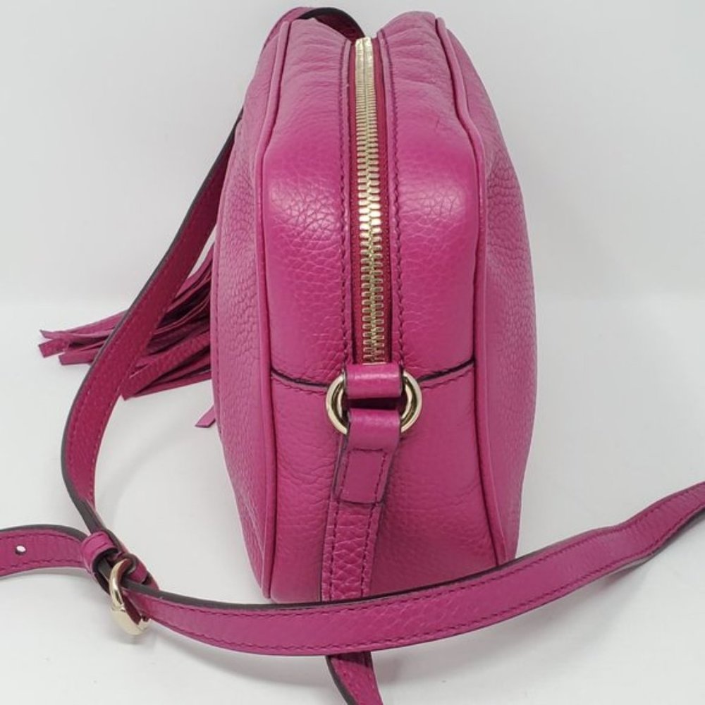 Auth Gucci Disco Camera Fuchsia Crossbody Bag - Picture 5 of 16